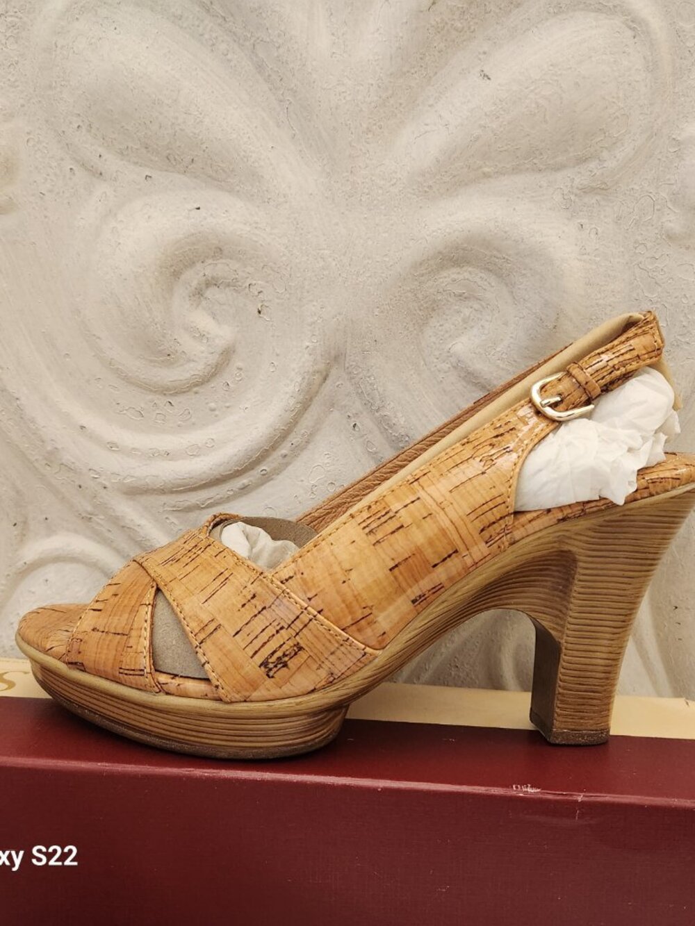Sofft "Portia" Natural Cork Heeled Sandals. NIB. Size 8 - Picture 2 of 10